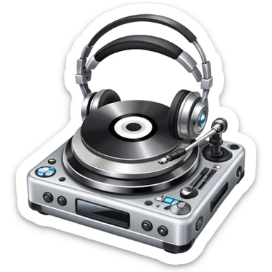 DJ platine sticker