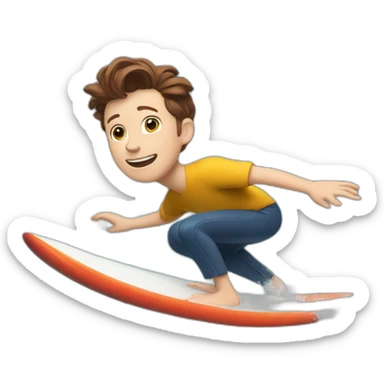 Tom Holland surfing with a dolphin sticker