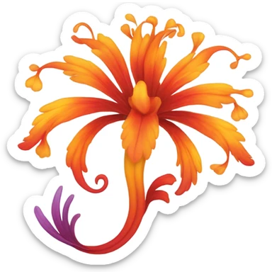Flower that looks like a phoenix’s tail sticker
