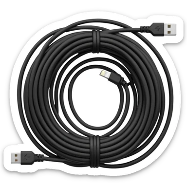 Tangled Cables sticker