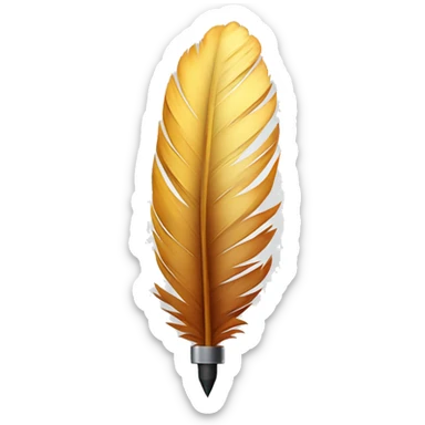 feather pen sticker