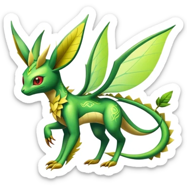 Shiny Exotic Flygon-Bayleaf-Leafeon-Hybrid-Creature sticker