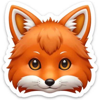 une tête de renard trop kawaii sticker