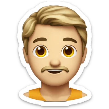 Emoji facing sideways giving a side eye  sticker