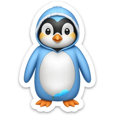 Pinguino con ropa de dormir sticker