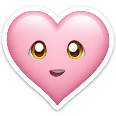 Light pink cute heart sticker