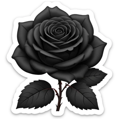 Black rose emoji sticker
