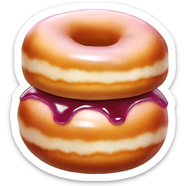 jelly filled donut  sticker