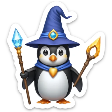 Pinguin Wizard  sticker
