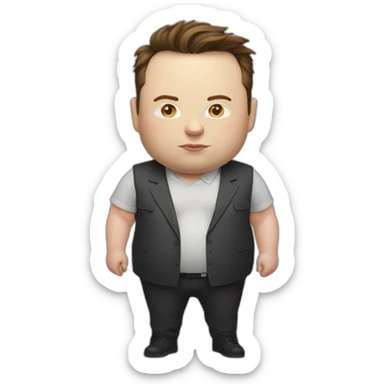 Elon musk fat release grimes sticker