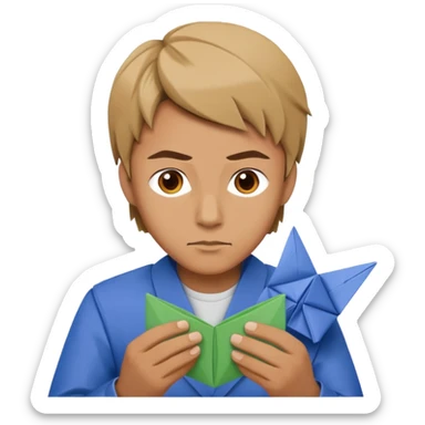 the man who does origami sticker