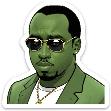 P Diddy with oil sticker