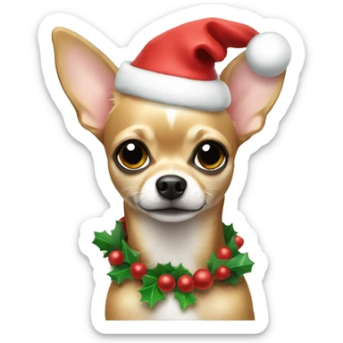 christmas chihuahua sticker