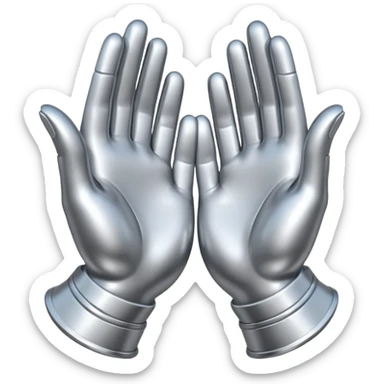praying metallic hands, no gold sticker