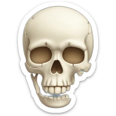 broken stereotypical bone sticker