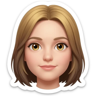Blonde brown hair, hazel eyes sticker