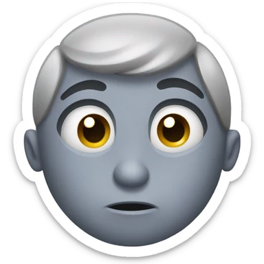 Emoji with really tired eyes sticker