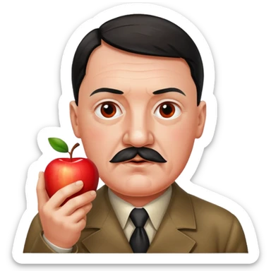 Hitler qui mange une pomme  sticker