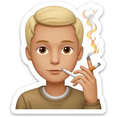Has una persona fumando sticker