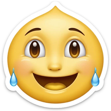 Tears of Joy emoji—iOS style. sticker