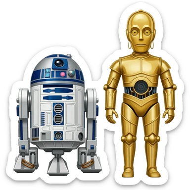 r2d2 and c3p0 sticker