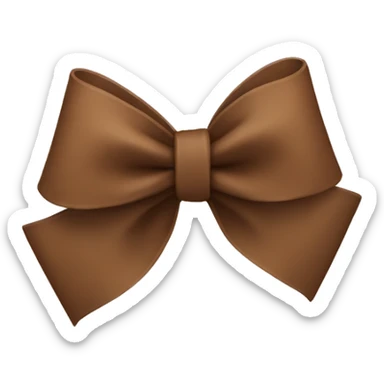 Brown bow sticker