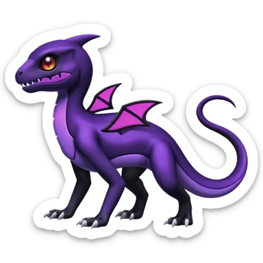 Shiny Duskull-Salandit-Umbreon-Charmeleon-Fakémon-hybrid-creature (full body)  sticker