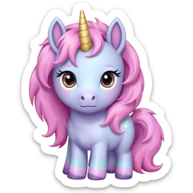 Cute Chibi pony unicorn  sticker