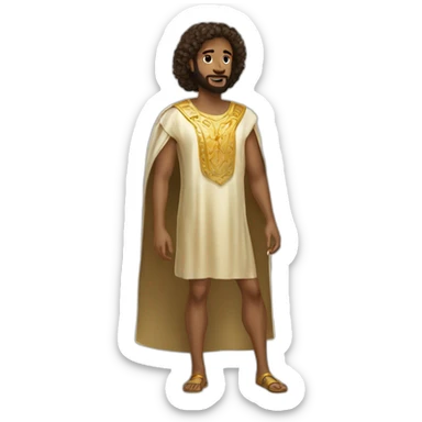 just radiant high-fashion tunic of the Biblical times sticker