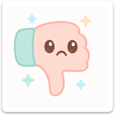 hamster hand giving a thumbs down sticker