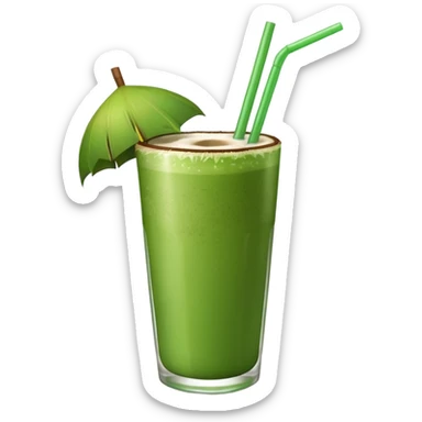 green coconut drink sticker