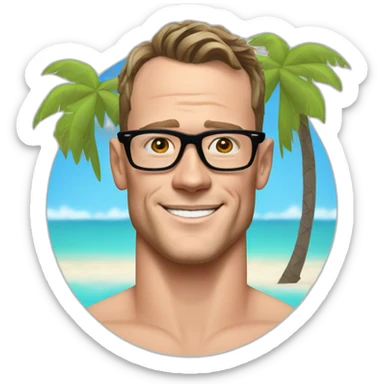 Jonathan Toews wearing glasses as beach bum sticker