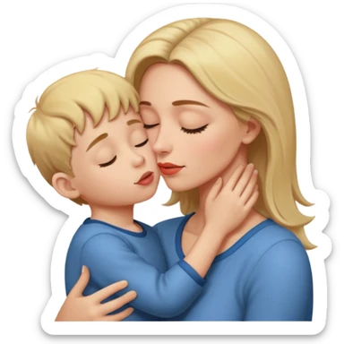 Mulher beijando testa do filho  sticker