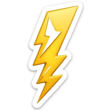 Lightning bolt exclamation mark sticker