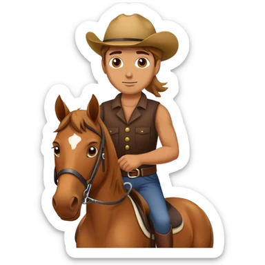horse rider sticker