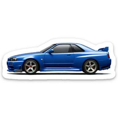bayside blue nissan skyline r34 sticker