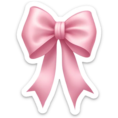 light pink ribbon bow sticker
