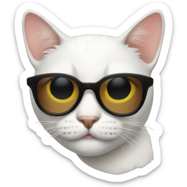 Cat with sunglasses sticker