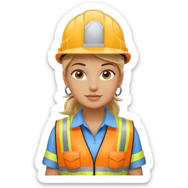 bauarbeiterin sticker