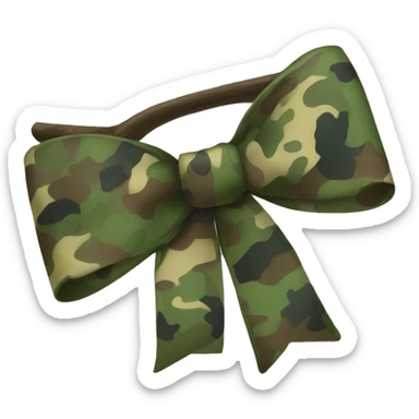 Camo bow sticker