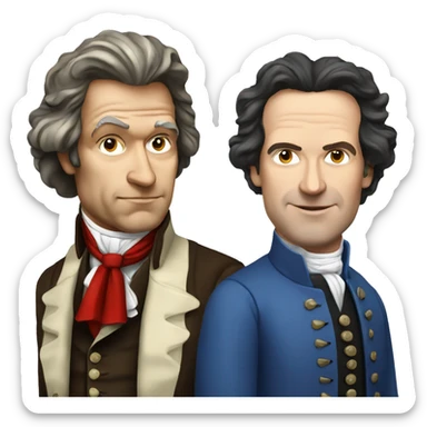 Beethoven and schiller sticker