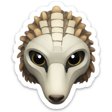 robot pangolin mask sticker