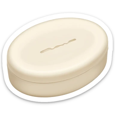 oval white soap sticker