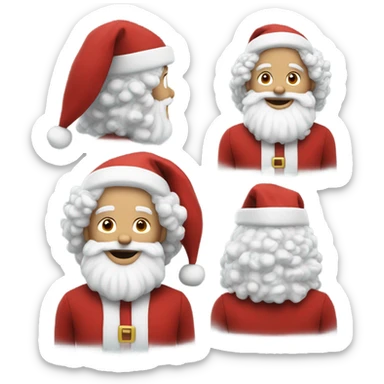 santa claus with a perm sticker