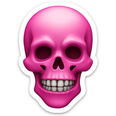 Pink skull sticker
