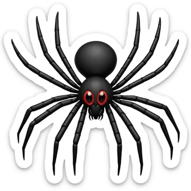 Make a spider crawling sticker