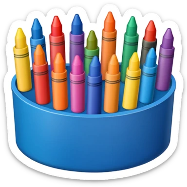A box of crayons sticker