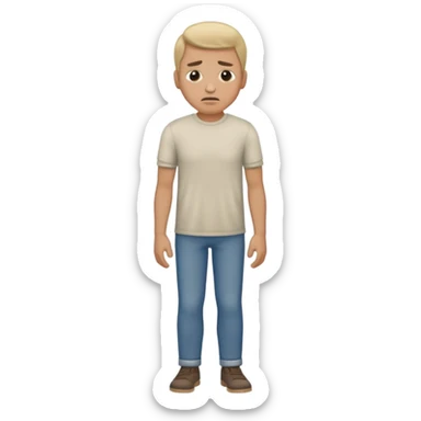 man with a full body and shirt in the cold sticker