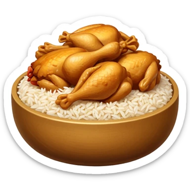lunch rice with chicken sticker