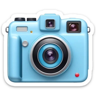 Light blue camera sticker
